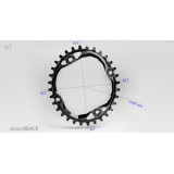 Převodník ABSOLUTEBLACK 32TBCD 104 oval