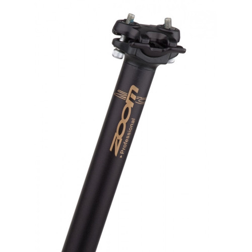 Sedlovka ZOOM Plus 406 dural přímá, délka 400mm, černá 27,2