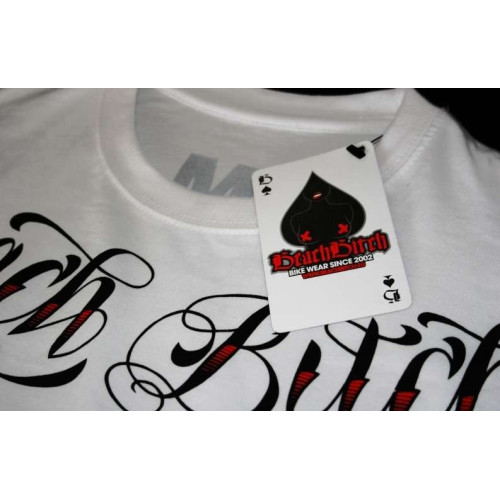 Triko Beachbitch Inked White L